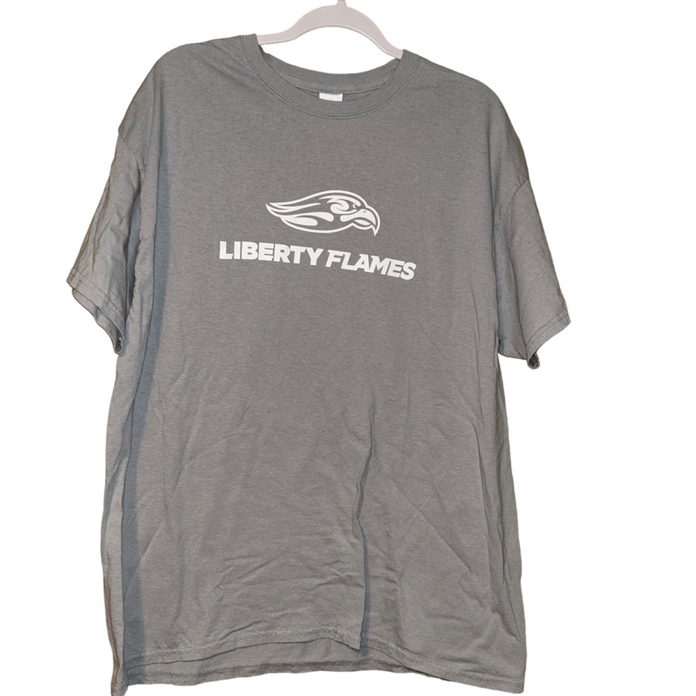 liberty university Flames gray Tshirt tee size Extra Large XL tee